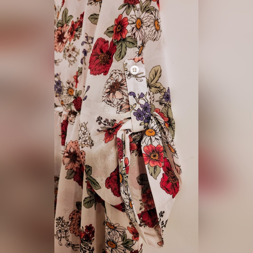 Torrid Lexie Floral Chiffon Babydoll Tunic Hi Lo‎ Top - Picture 5 of 8